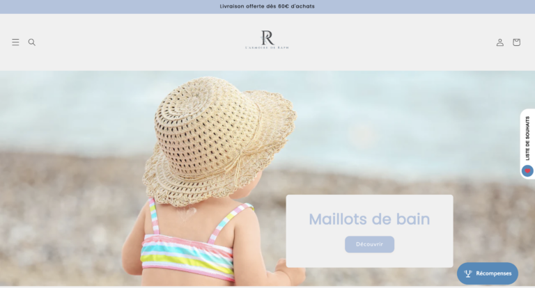 Site e-commerce l'armoire de raph